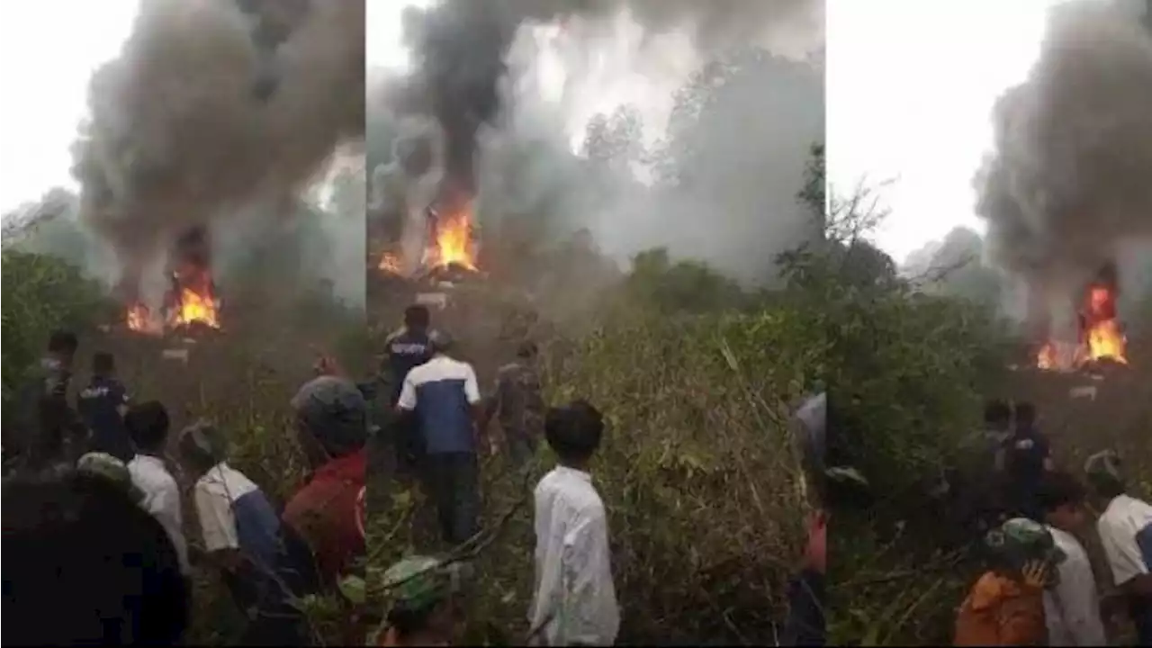 Saksi Mata Ungkap Detik-detik Helikopter TNI AD Jatuh di Ciwidey, Ledakan Keras Disusul Kobaran Api