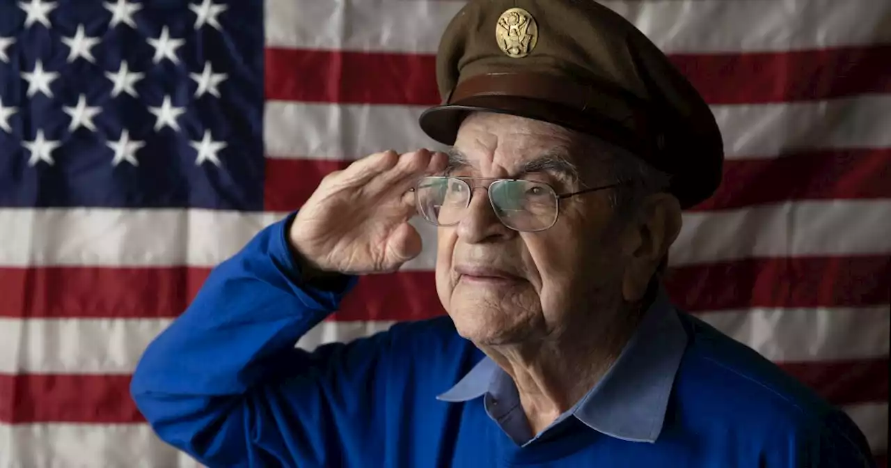 Military veteran who was shot down in France in WWII celebrates his 100th birthday