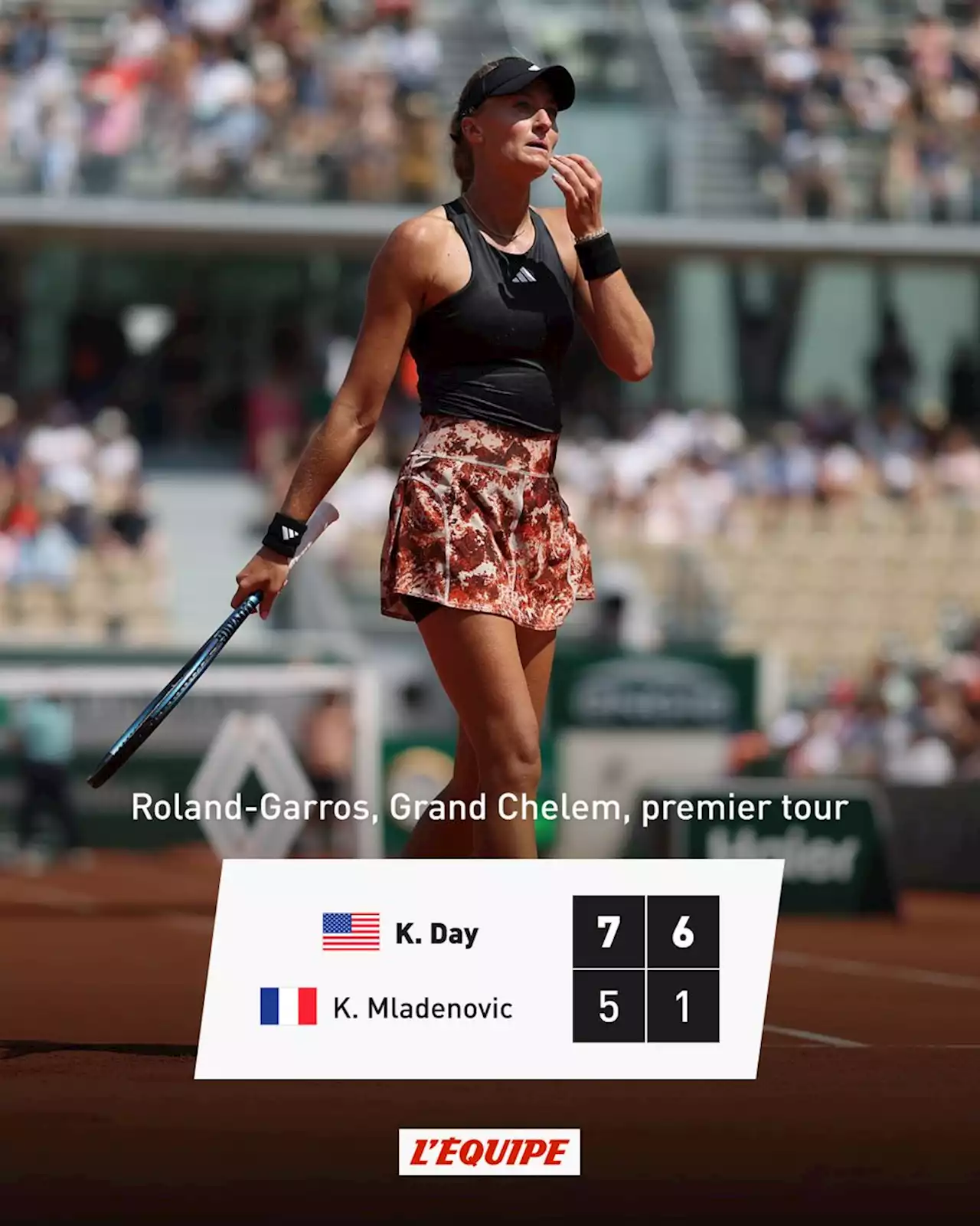 Kristina Mladenovic battue au premier tour de Roland-Garros