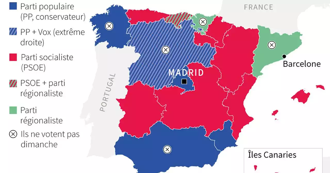 Elections municipales et régionales en Espagne: net recul des socialistes de Pedro Sánchez