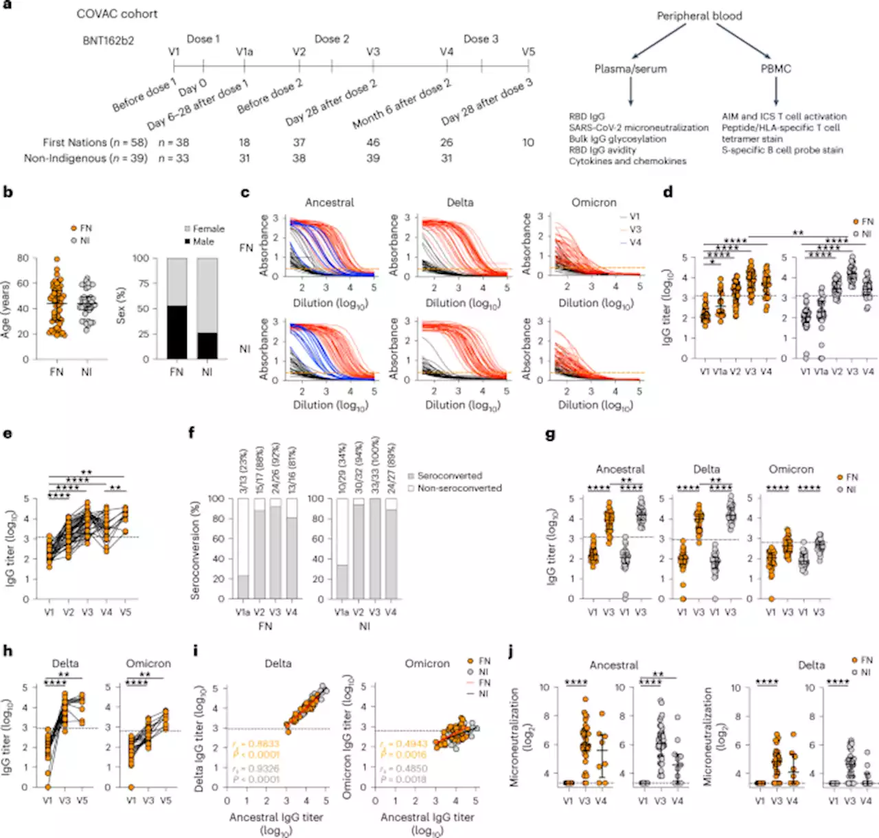 Robust and prototypical immune responses toward COVID-19 vaccine in First Nations peoples are impacted by comorbidities - Nature Immunology