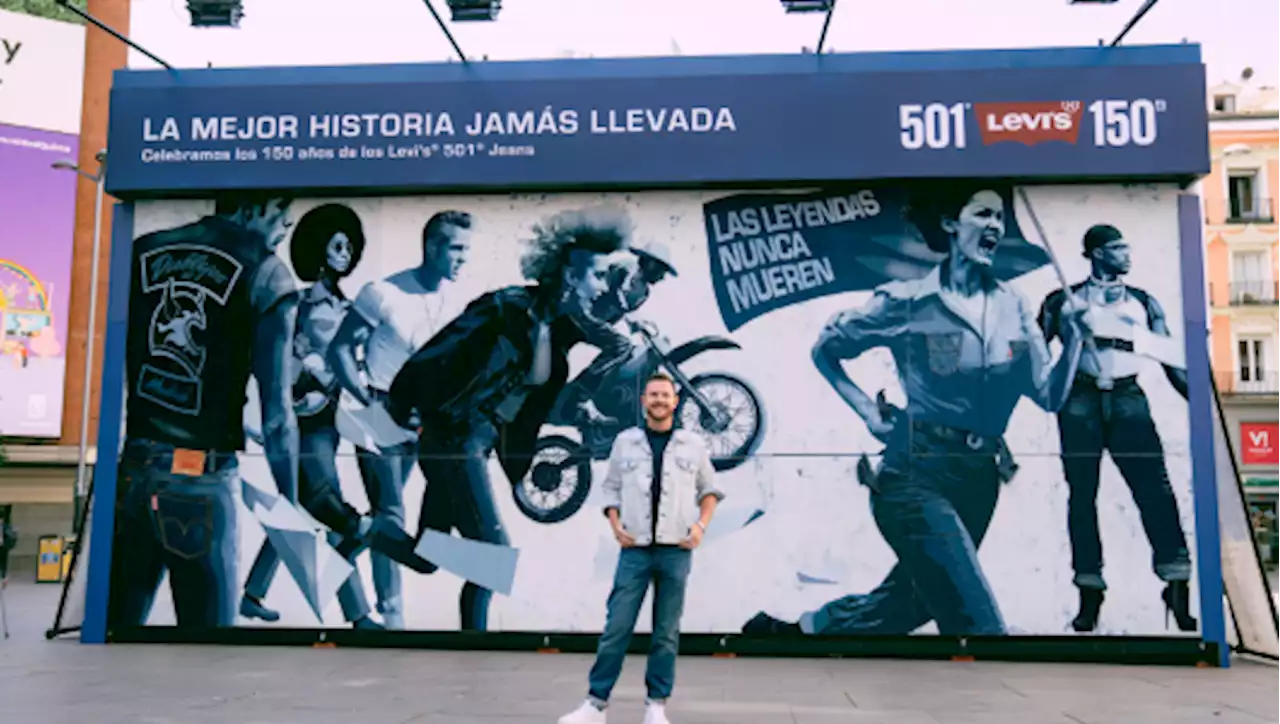 Levi's cuenta sus 150 años de historia a través de un mural realizado en 'denim'