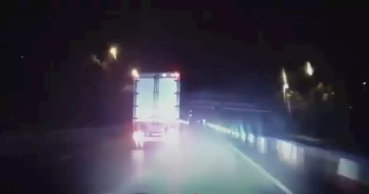 Dramatic police chase with 'dangerous runaway' lorry driver on A1