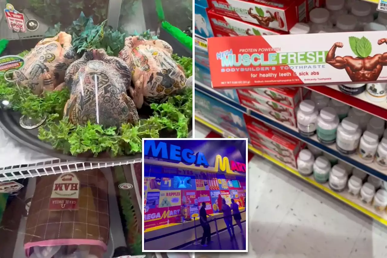 I found the craziest supermarket in the world — it sells tattooed chickens