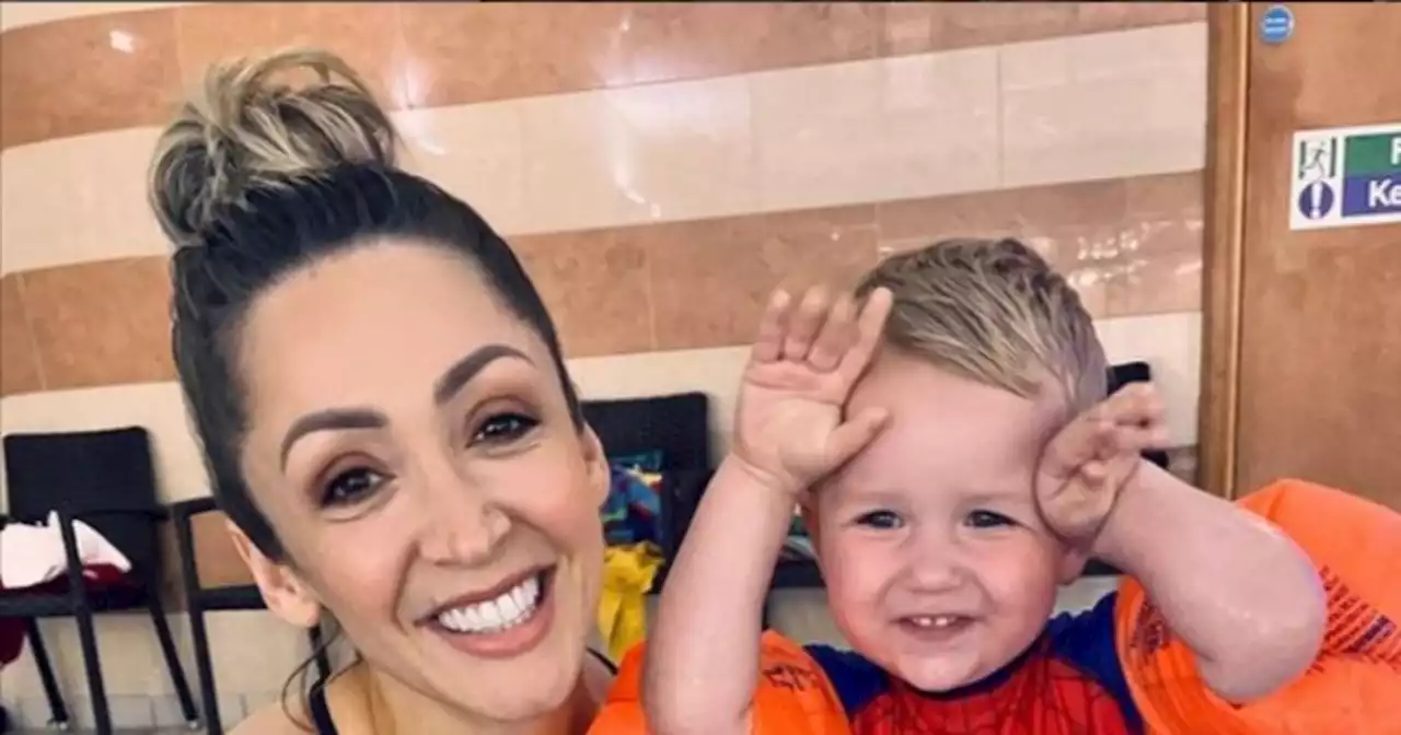 Hollyoaks' Lucy-Jo Hudson beams in black swimsuit as she takes son swimming