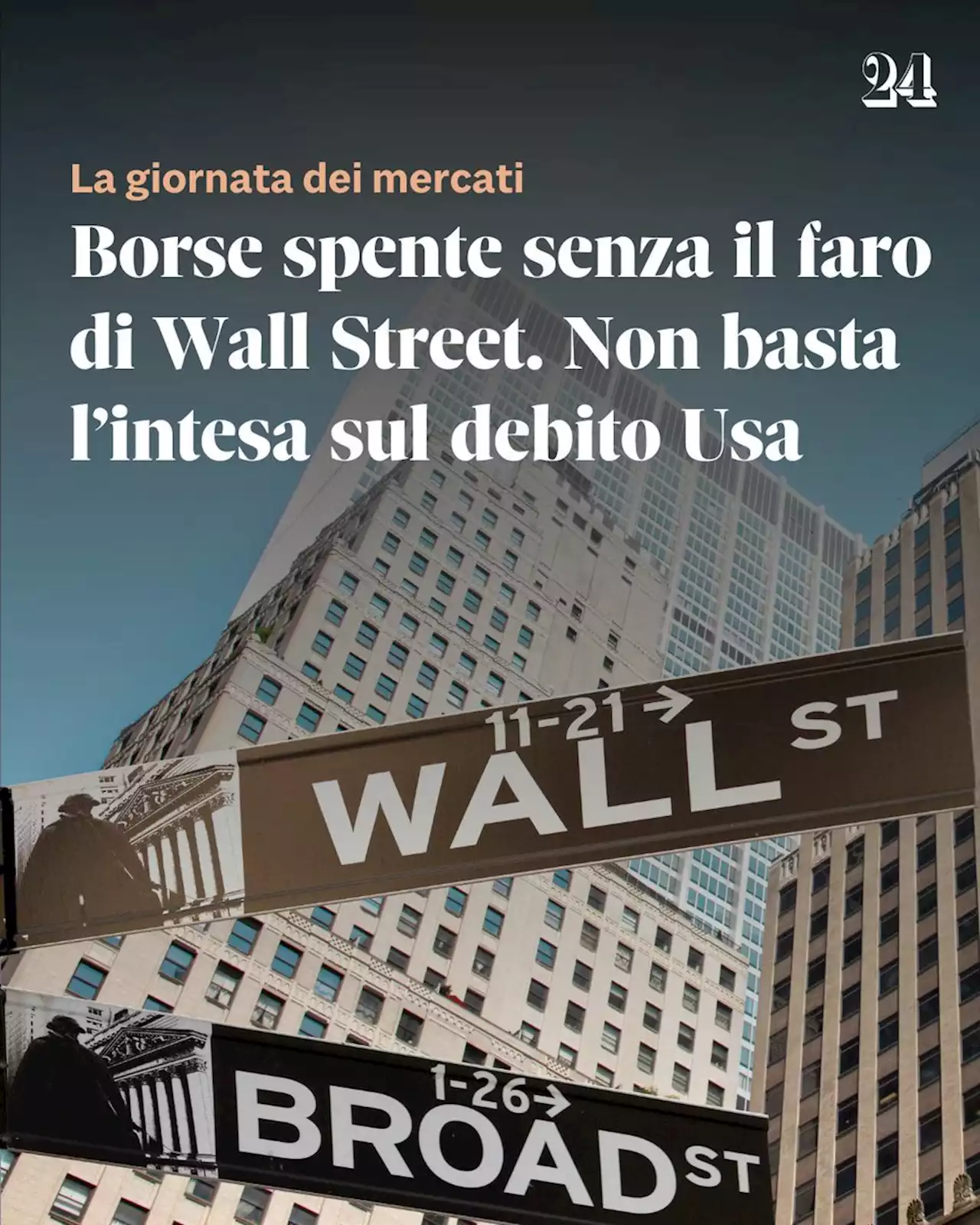 Borse spente senza il faro di Wall Street. Non basta l'intesa sul debito Usa