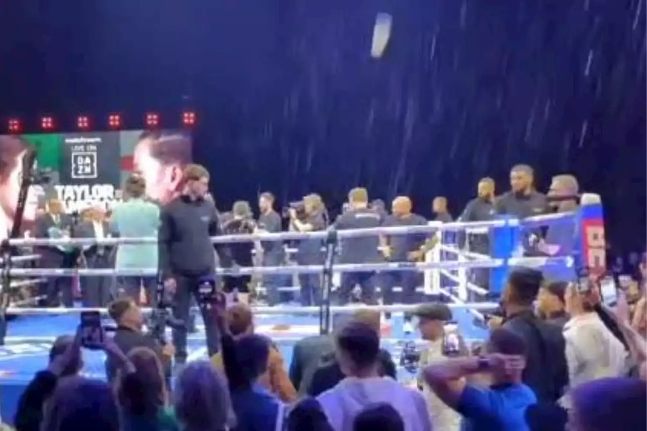 Watch Conor McGregor get pelted by beer as Katie Taylor’s first defeat is announced