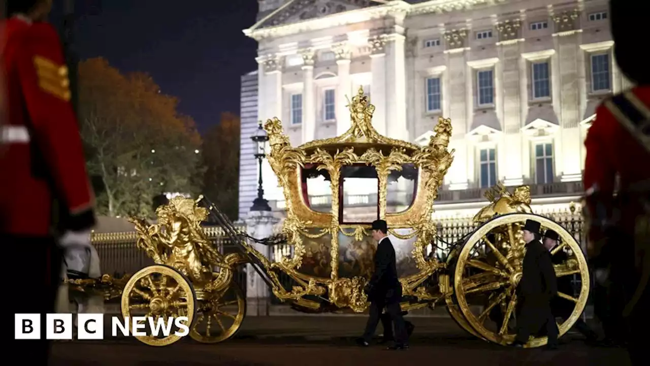 King Charles's coronation rehearsal lights up London night