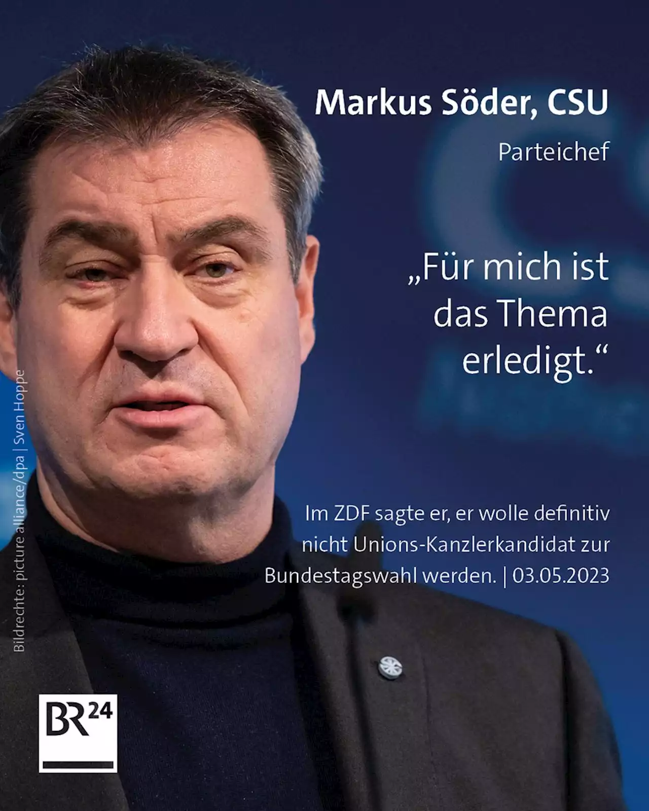 Söder will nicht Kanzlerkandidat der Union werden