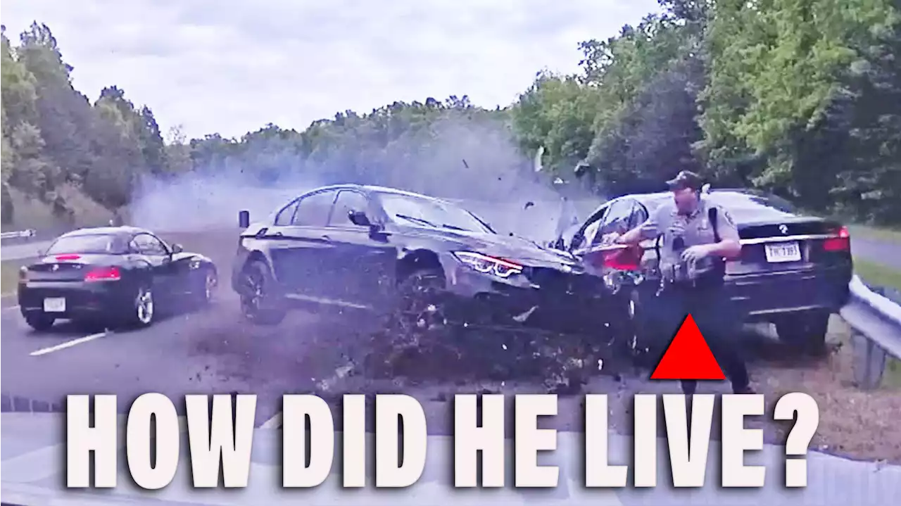 Watch Police Officer Cheat Death In Crazy BMW M3 Smash | Carscoops