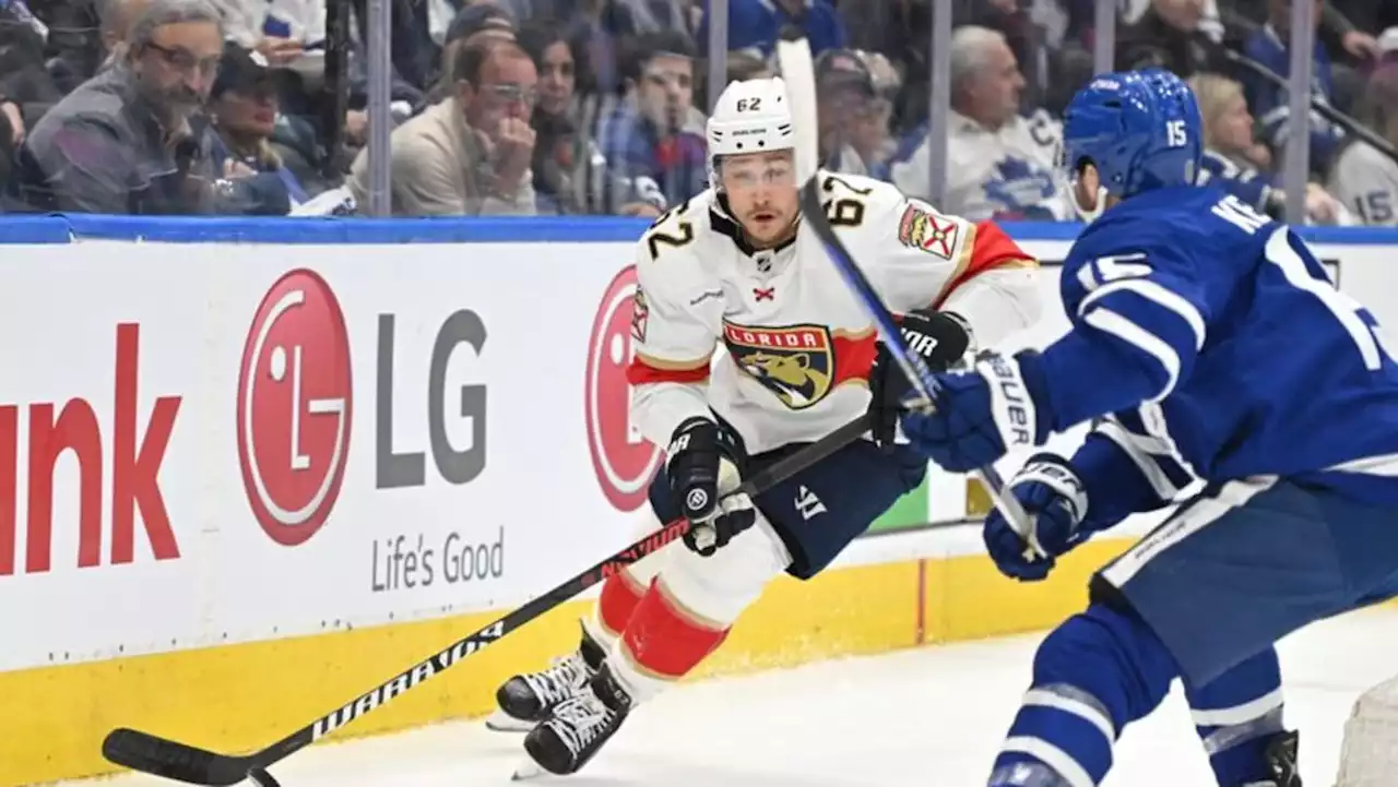 NHL-Panthers stun Maple Leafs to draw first blood in playoff series