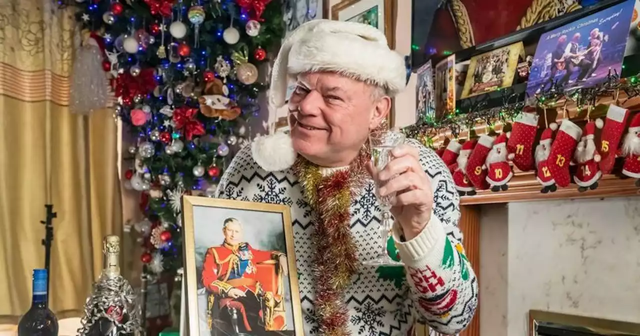 Royal superfan watches King's speech daily surrounded by Christmas decorations