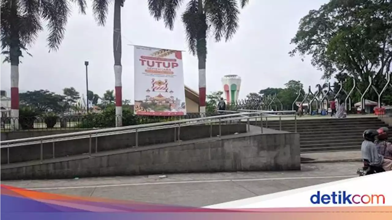 Banyak Fasilitas Rusak, Alun-alun Cianjur Ditutup Sementara