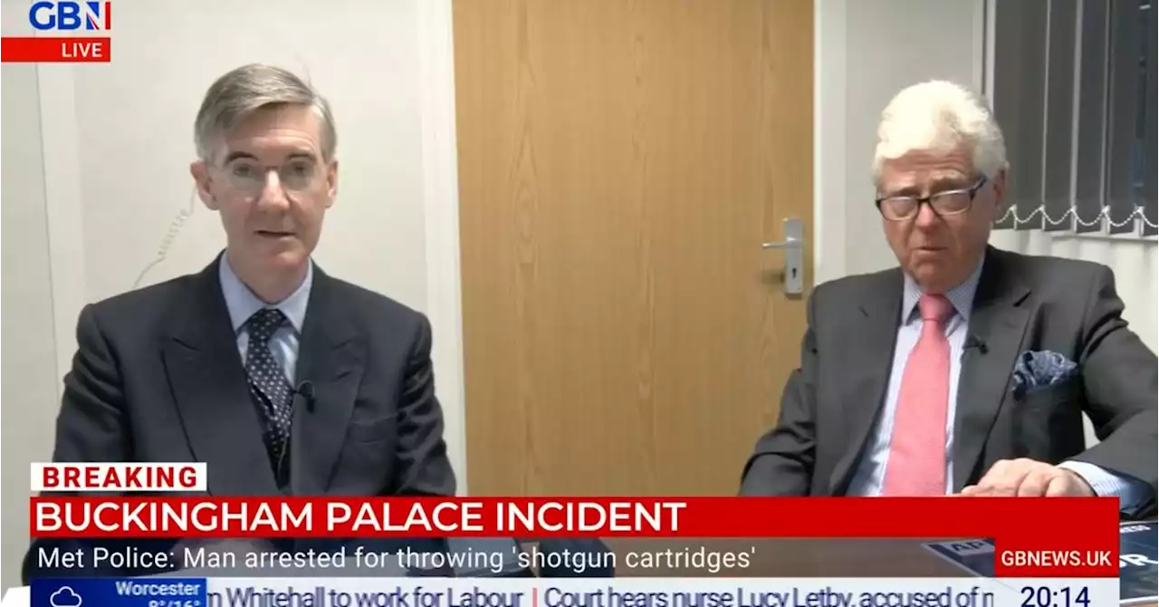 Bizarre Scenes As Jacob Rees-Mogg Broadcasts During Palace Controlled Explosion