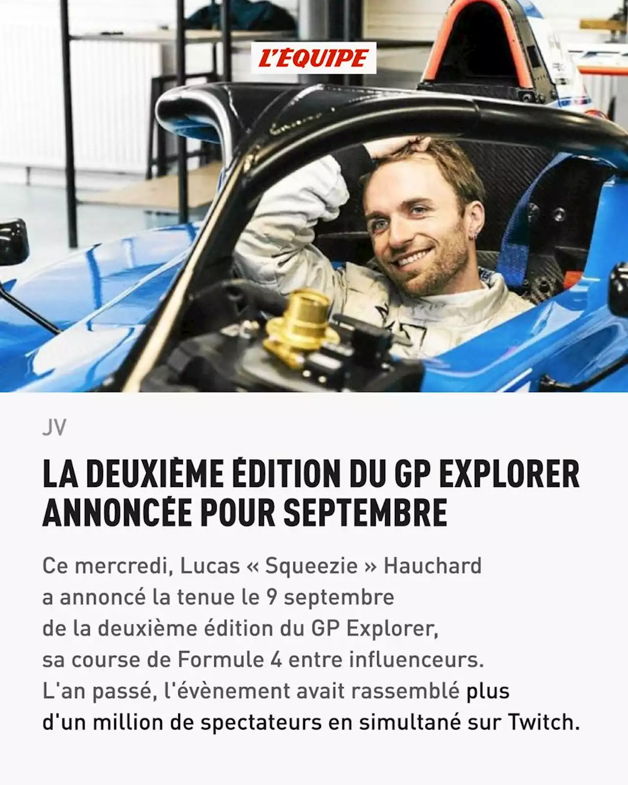 JV : la deuxième édition du GP Explorer annoncée pour septembre