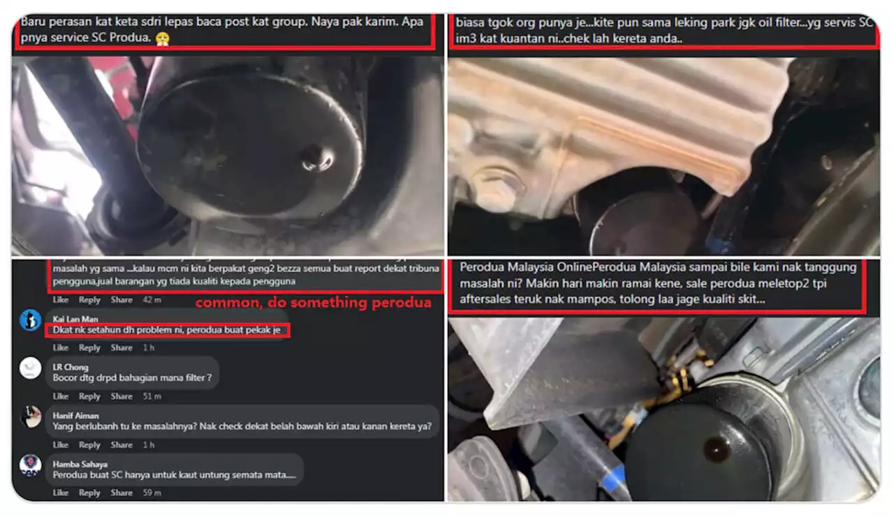 Perodua leaking oil filter issue - free warranty claim