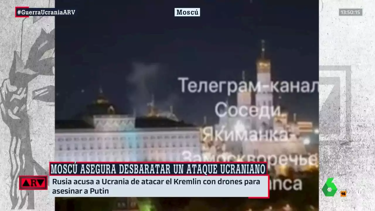 Rusia acusa a Ucrania de atacar el Kremlin con drones para asesinar a Putin