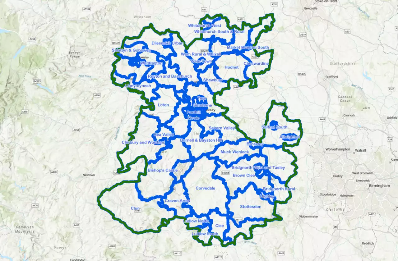 New political map proposed for Shropshire Council