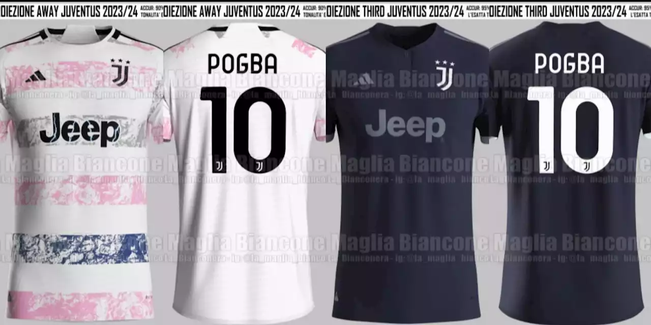 Juventus, seconda e terza maglia 2023/24: come potrebbero essere