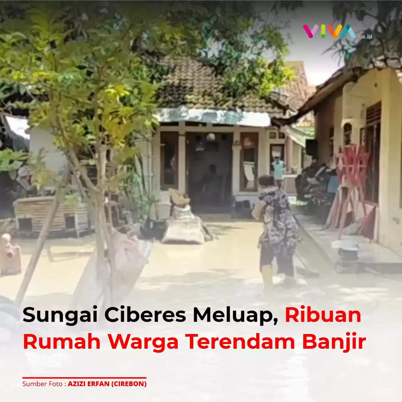 Sungai Ciberes Meluap, Ribuan Rumah Warga Terendam Banjir