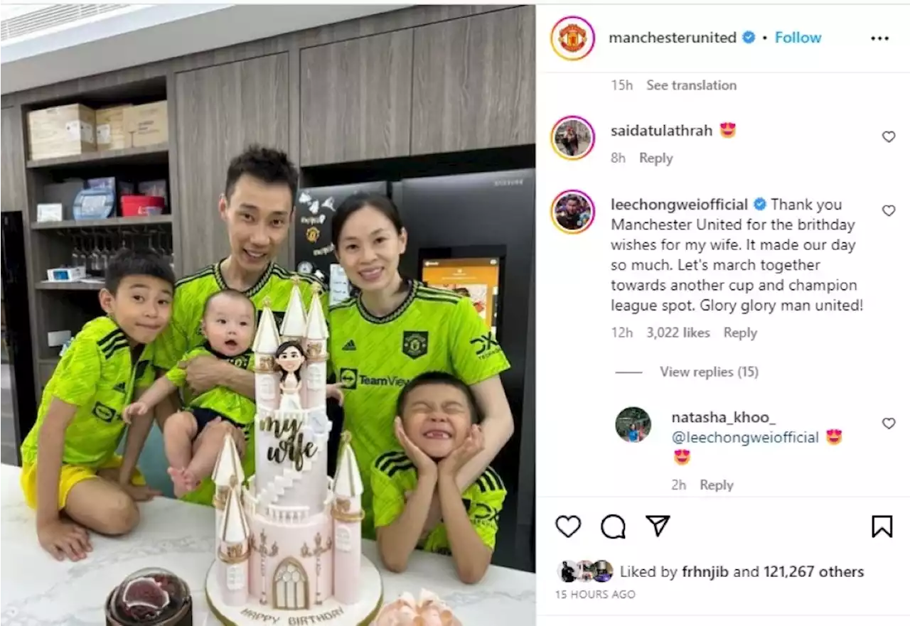 Manchester United wishes happy birthday to Lee Chong Wei's wife