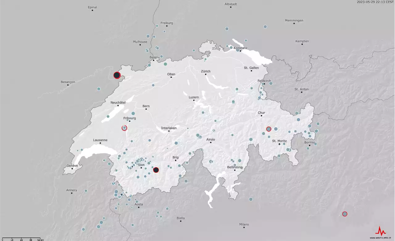 Kantone Wallis und Jura betroffen – Zwei Erdbeben in der Schweiz verzeichnet