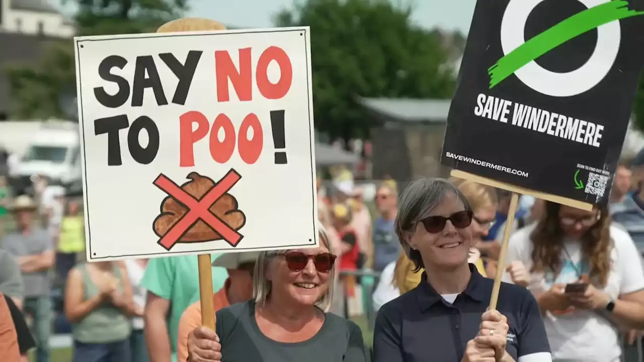 Celebrities join pollution protest against sewage in Lake Windermere