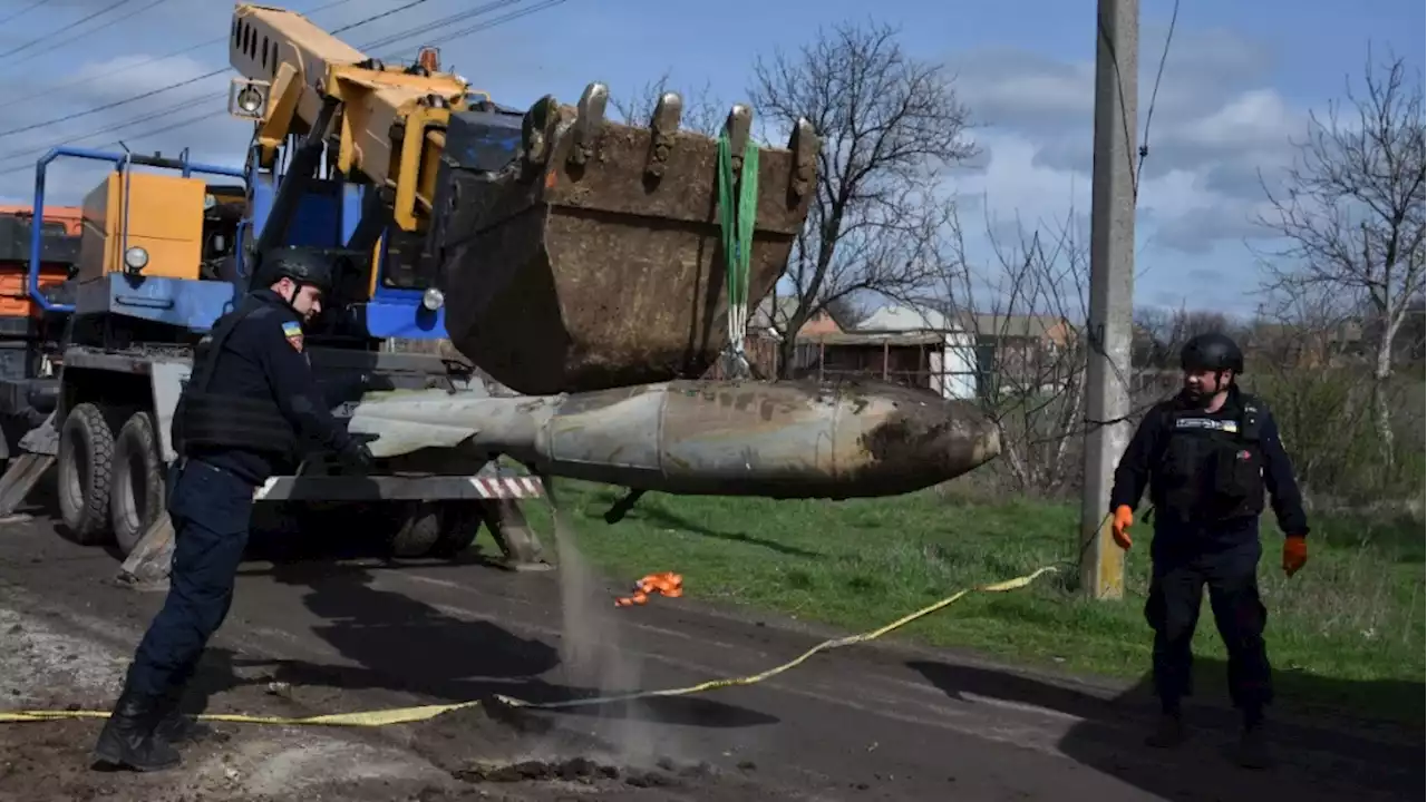 Staff at Ukraine's experimental nuclear site pick up pieces from Russian strikes