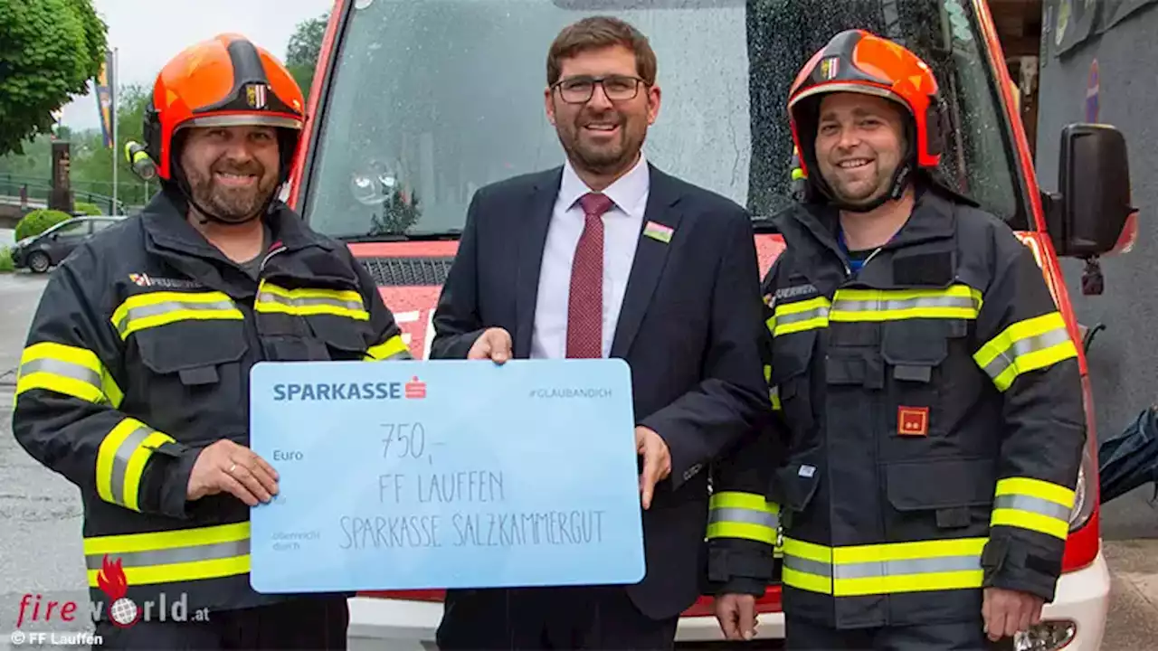 Oö: Sparkasse Salzkammergut unterstützt die Feuerwehr Lauffen