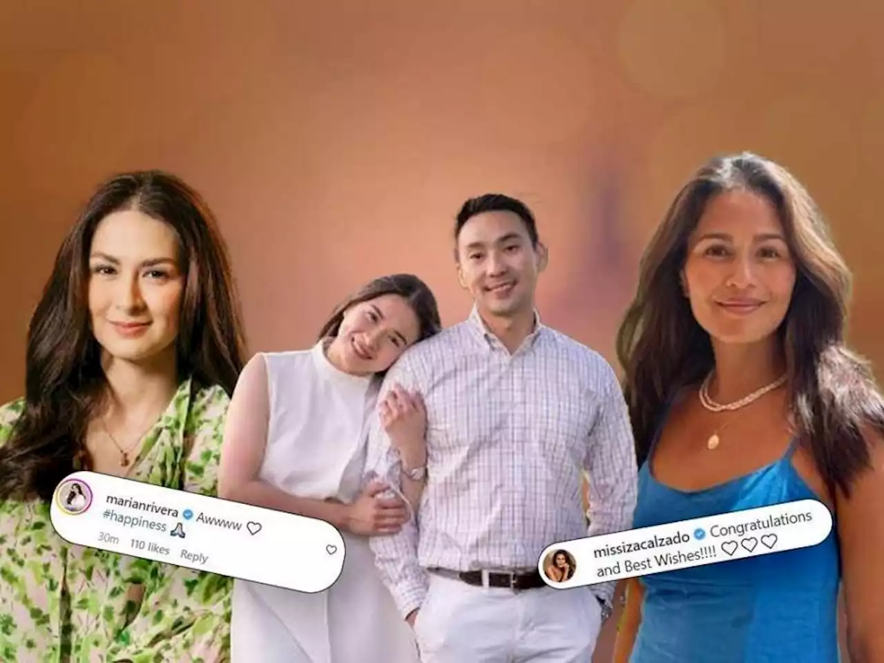 Marian Rivera, Iza Calzado, and other stars congratulate LJ Reyes on her engagement