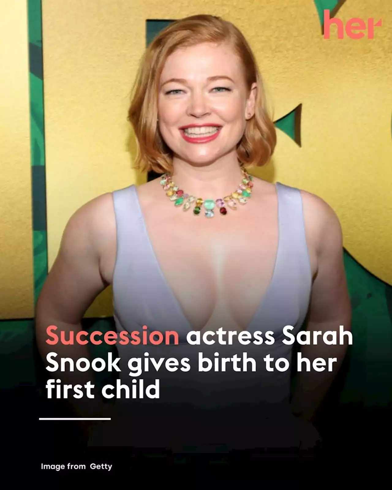 Succession actress Sarah Snook welcomes her first child | Her.ie