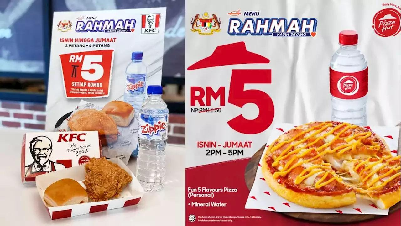 KFC & Pizza Hut Now Offering RM5 Menu Rahmah Meals! - Hype MY