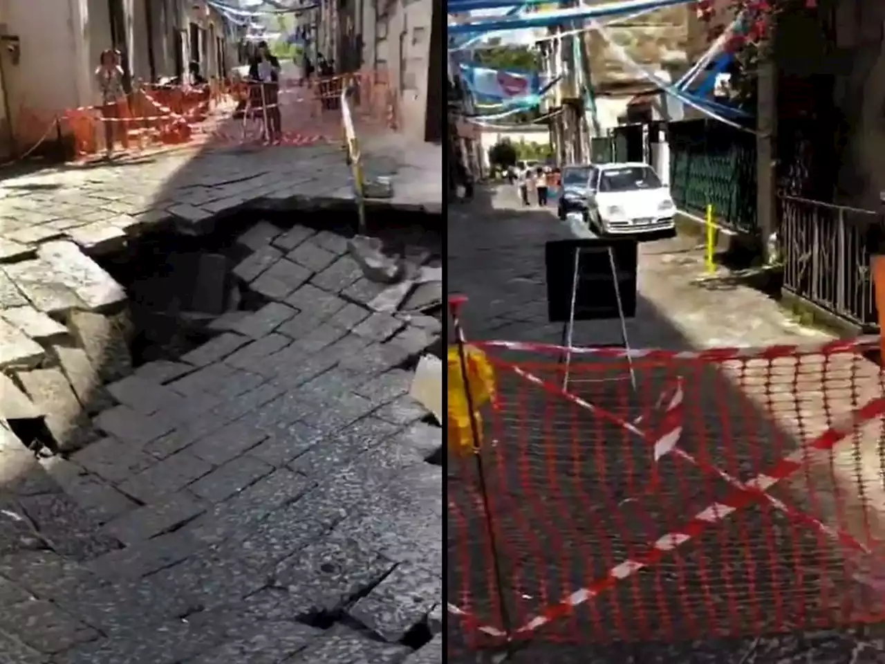 Voragine in centro città, paura a Napoli: cosa è successo