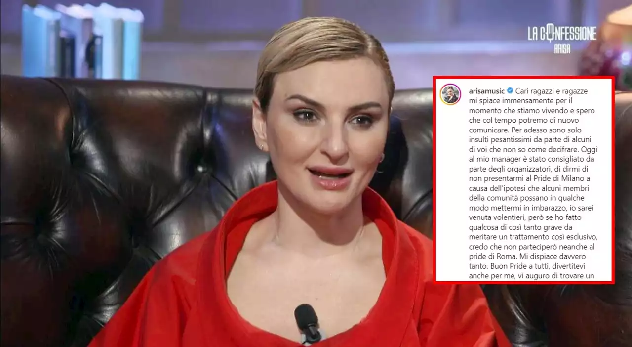 Arisa dopo le polemiche per le frasi su Giorgia Meloni: «Non sarò al pride, mi hanno consigliato di non venire»