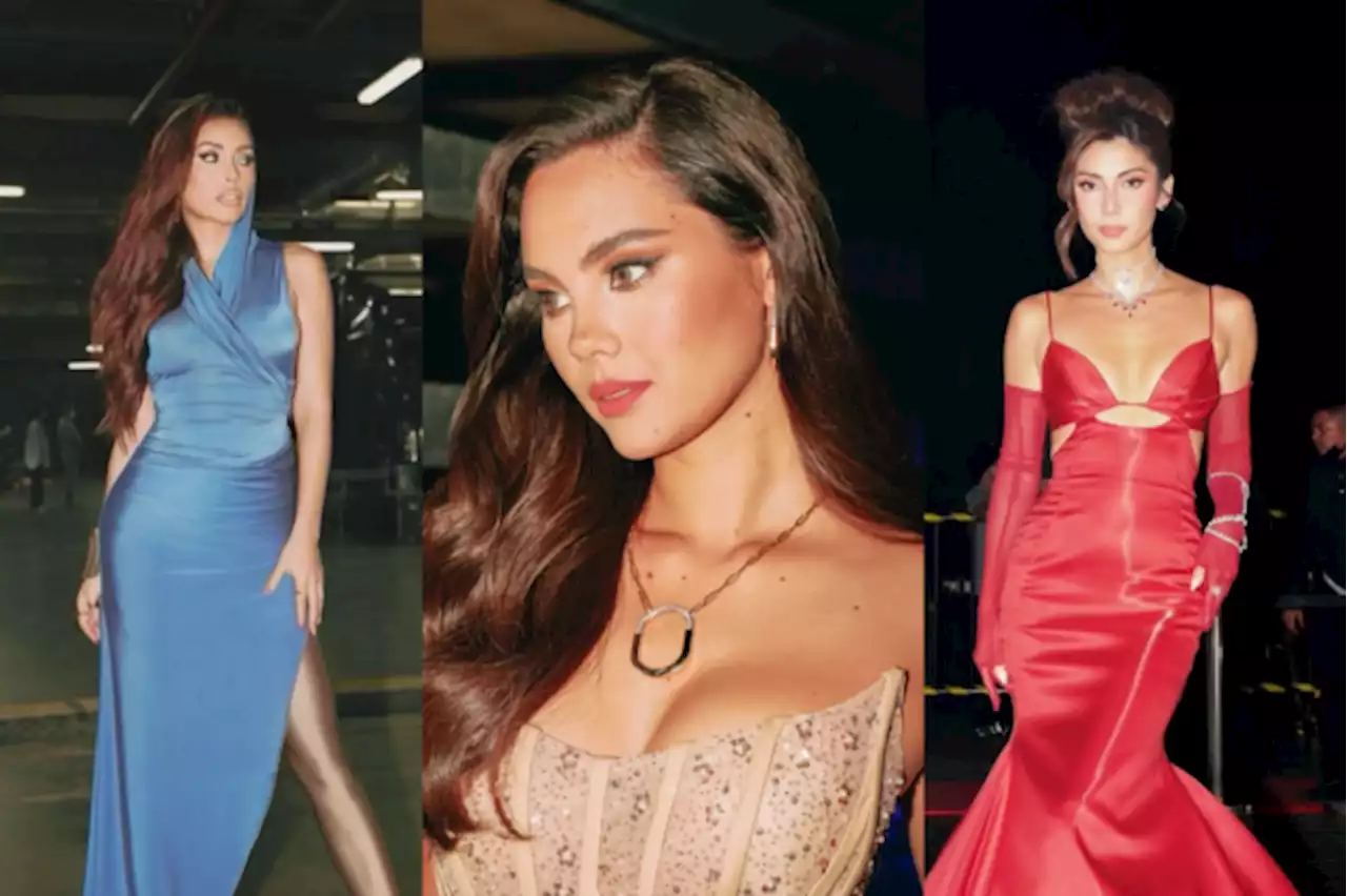 LOOK: Catriona Gray, Nicole Cordoves, MJ Lastimosa stun in dazzling gowns during Binibining Pilipinas 2023 coronation