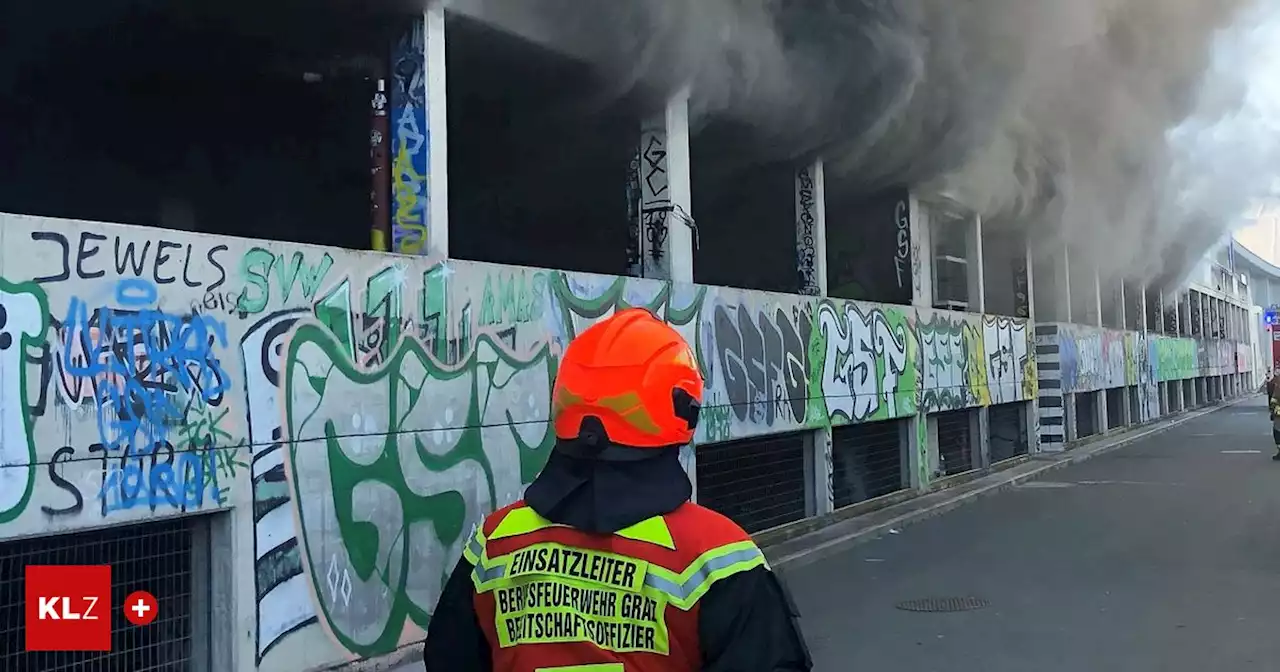 Feuer in der Tiefgarage: Zigarette soll Brand in Liebenauer Stadion ausgelöst haben