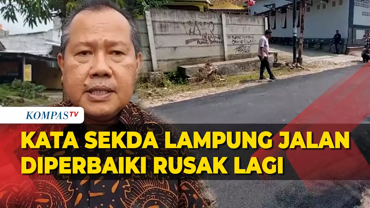 Sekda Bandar Lampung Bantah soal Jalan yang Baru Diperbaiki Rusak Lagi