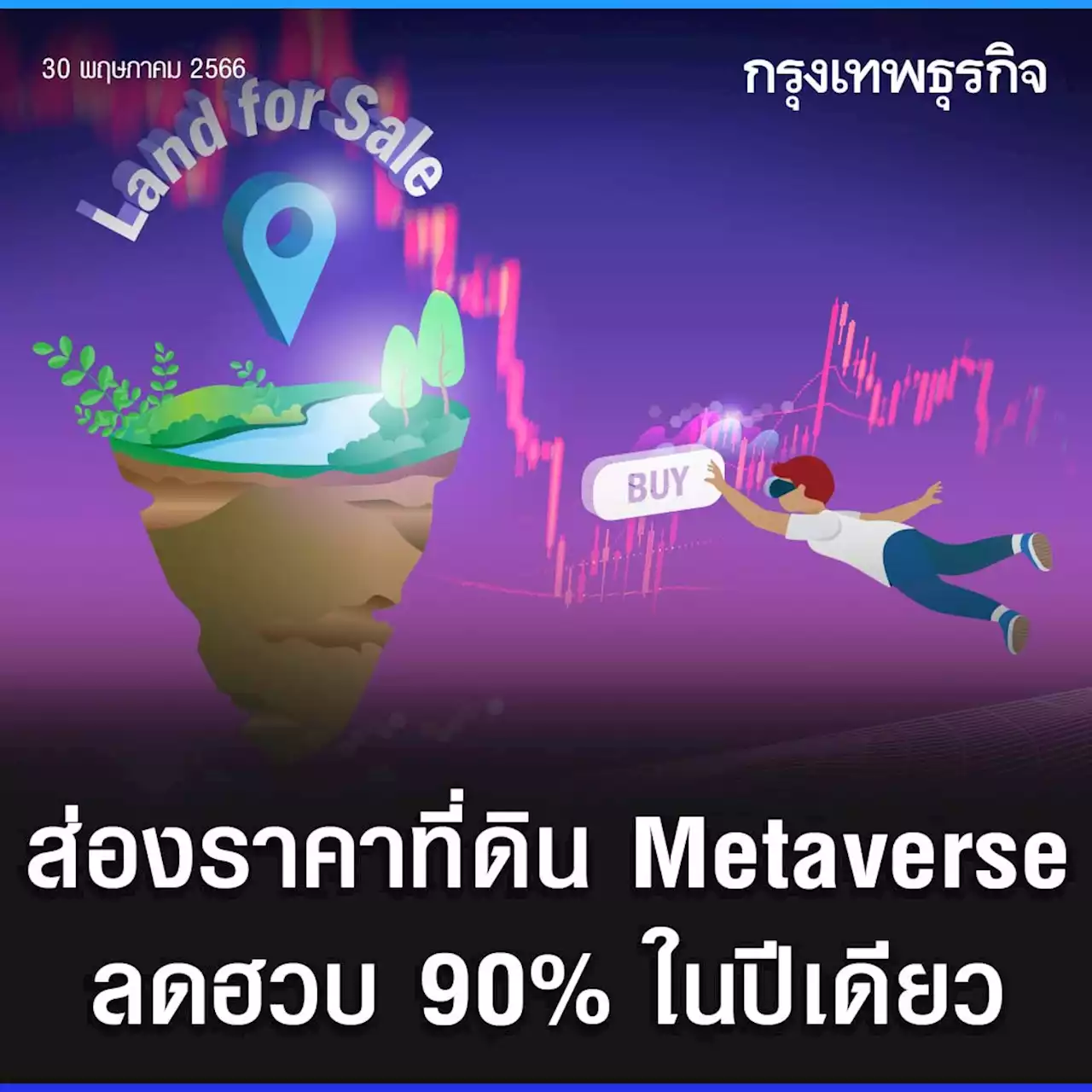 ส่องราคาที่ดิน Metaverse ลดฮวบ 90% ในปีเดียว