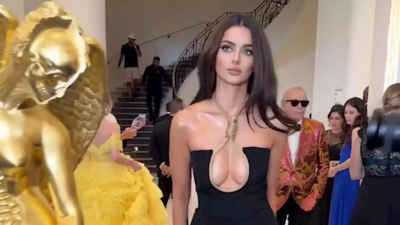 Un 'cappio' sul seno a Cannes, polemiche sul vestito della modella iraniana Mahlagha Jaberi