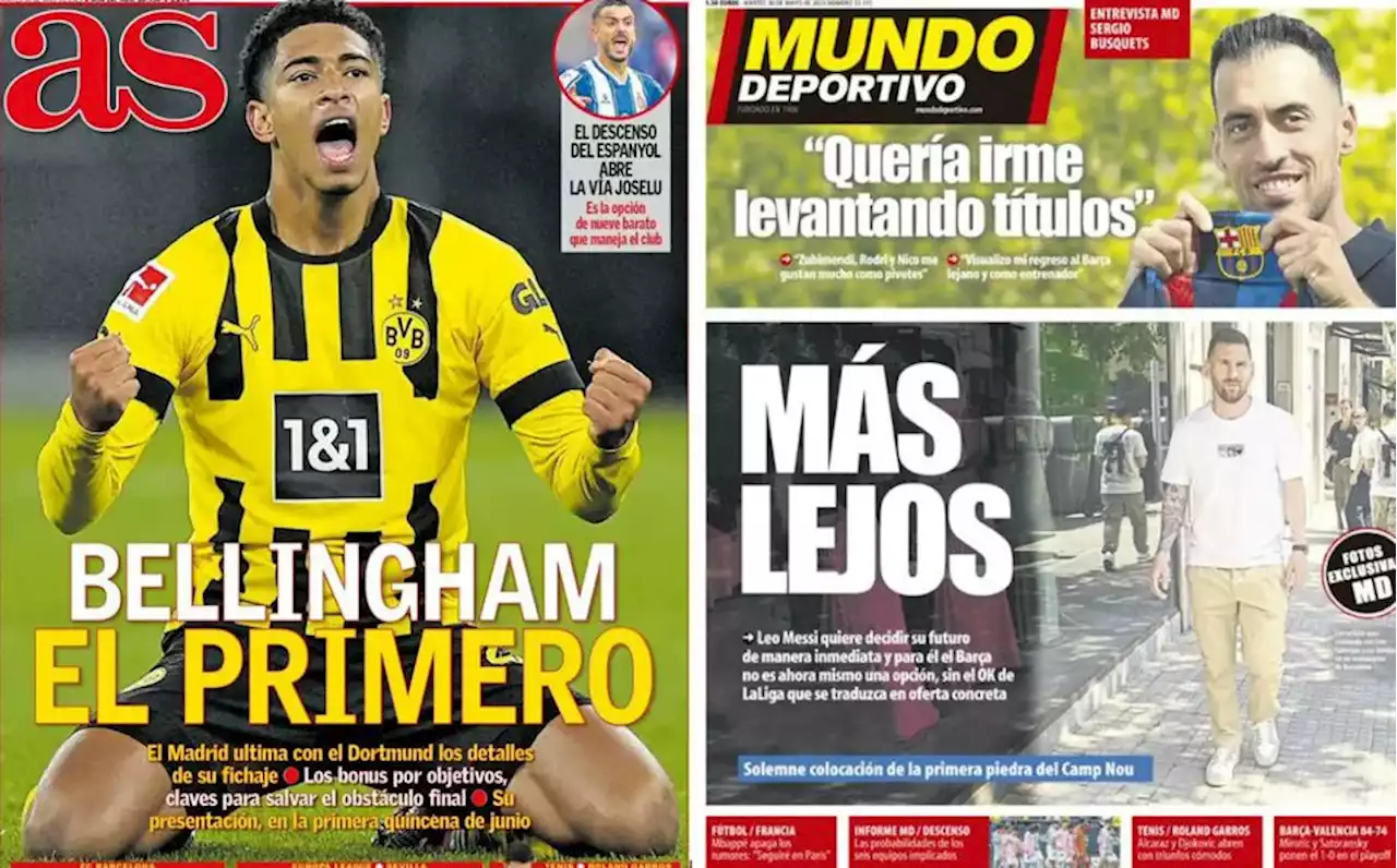 Periódicos deportivos HOY 30 de mayo 2023. Portadas de los diarios