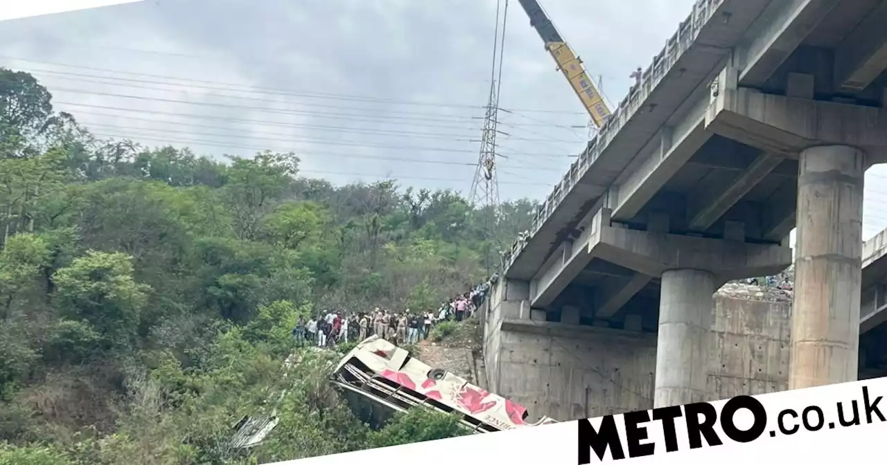 At least 10 dead after bus carrying people on pilgrimage skids off bridge