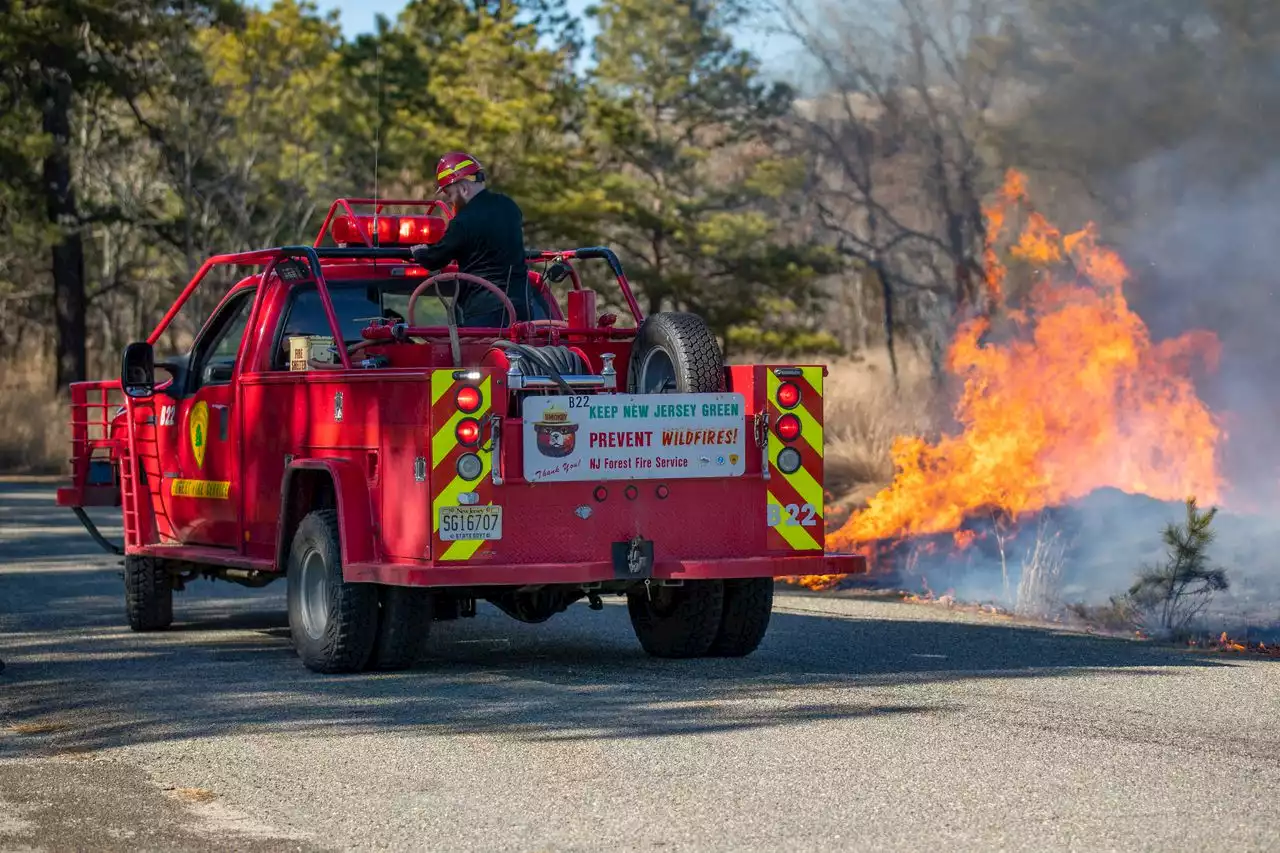 100 acre wildfire burning in South Jersey, officials say