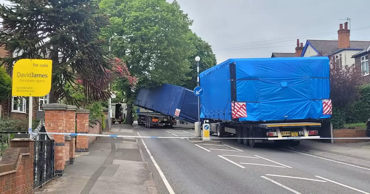 Road closed after incident involving lorry