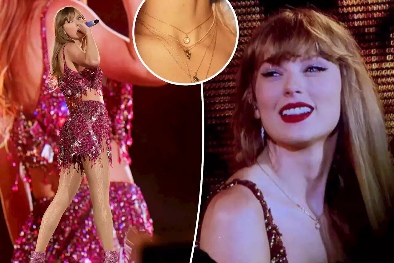 Taylor Swift sparkles in Phoebe Bridgers x Catbird necklace during Eras Tour