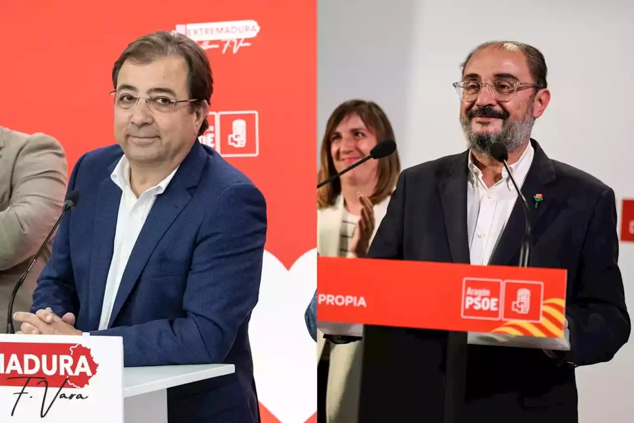 El PSOE intentará gobernar en Extremadura y Aragón pese a no alcanzar la mayoría