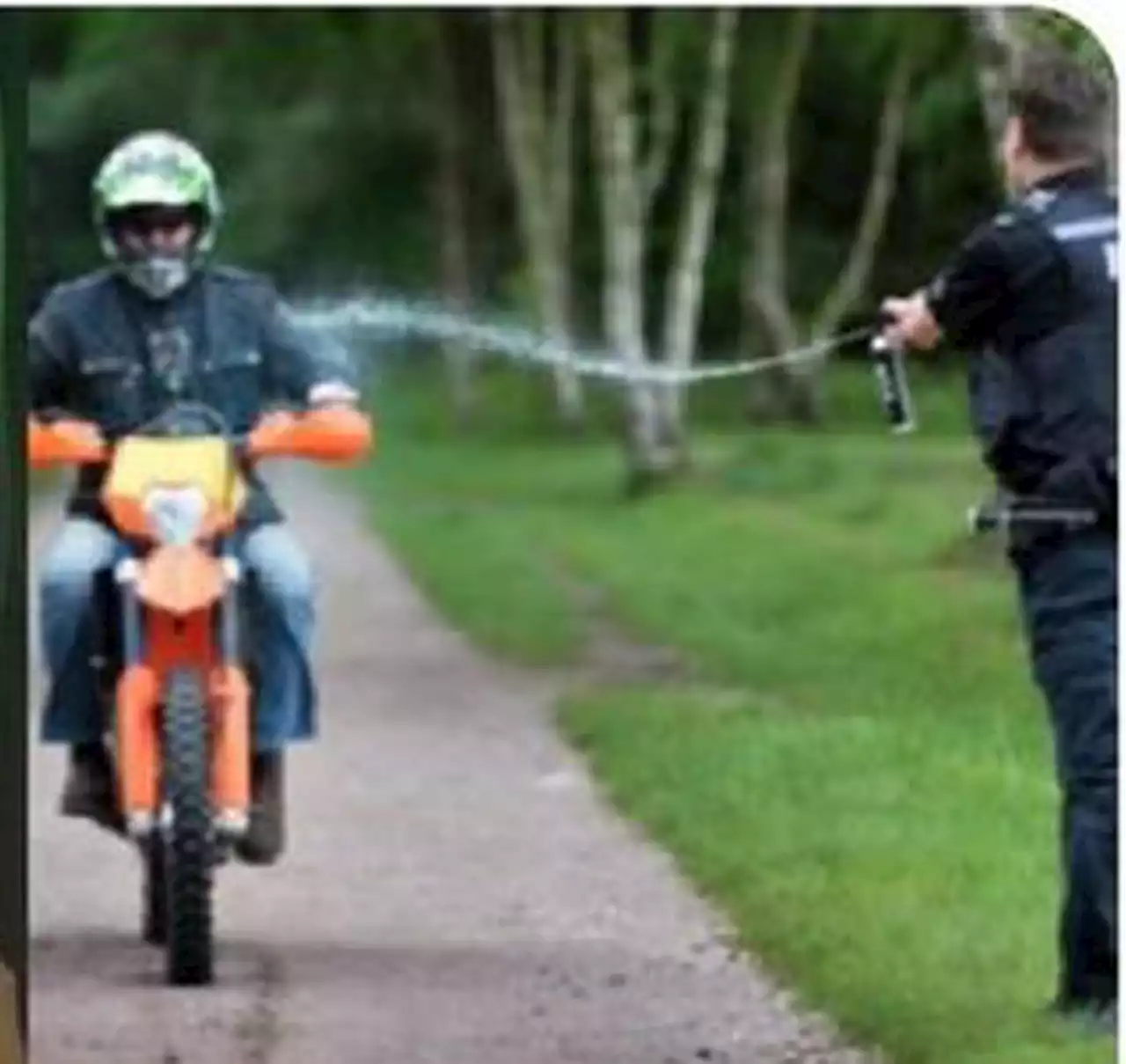 Forensic spray deployed by police against nuisance riders in Telford