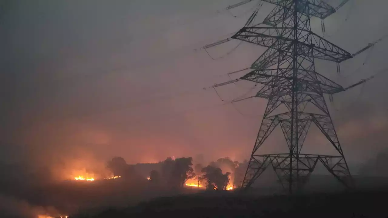 Firefighters battle wildfire near Cannich in the Scottish Highlands