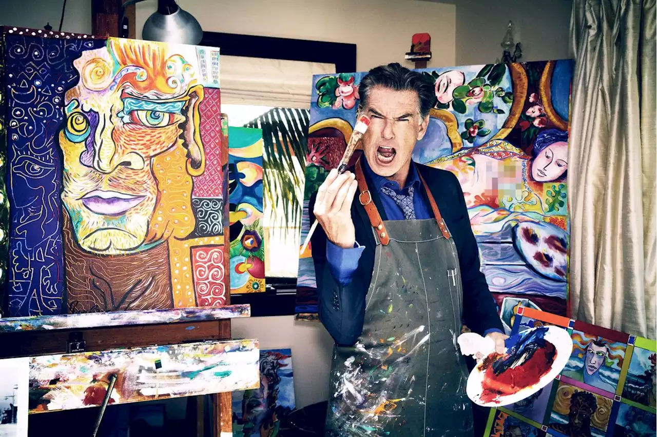 Pierce Brosnan unveils deeply personal paintings in first art exhibit in LA