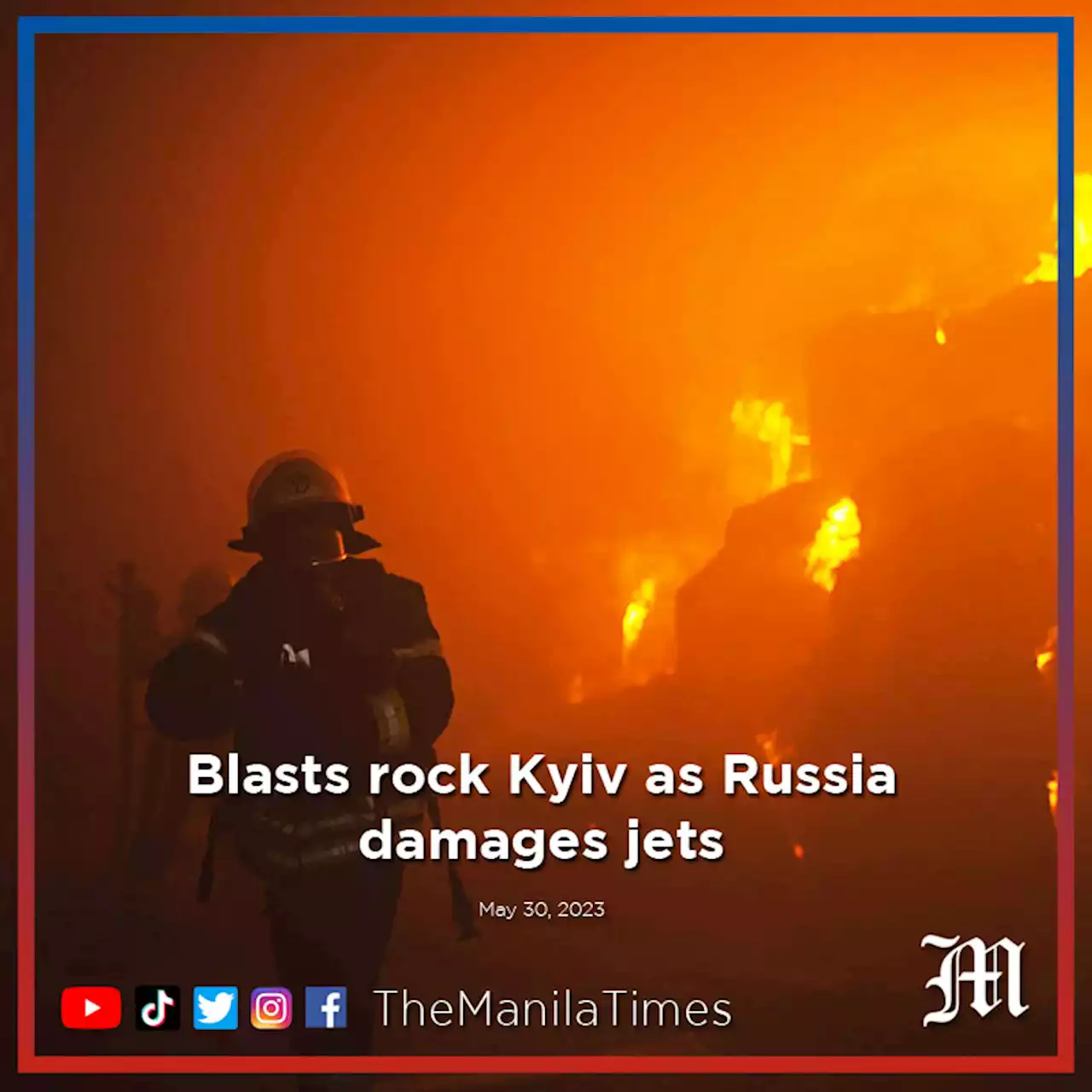 Blasts rock Kyiv as Russia damages jets