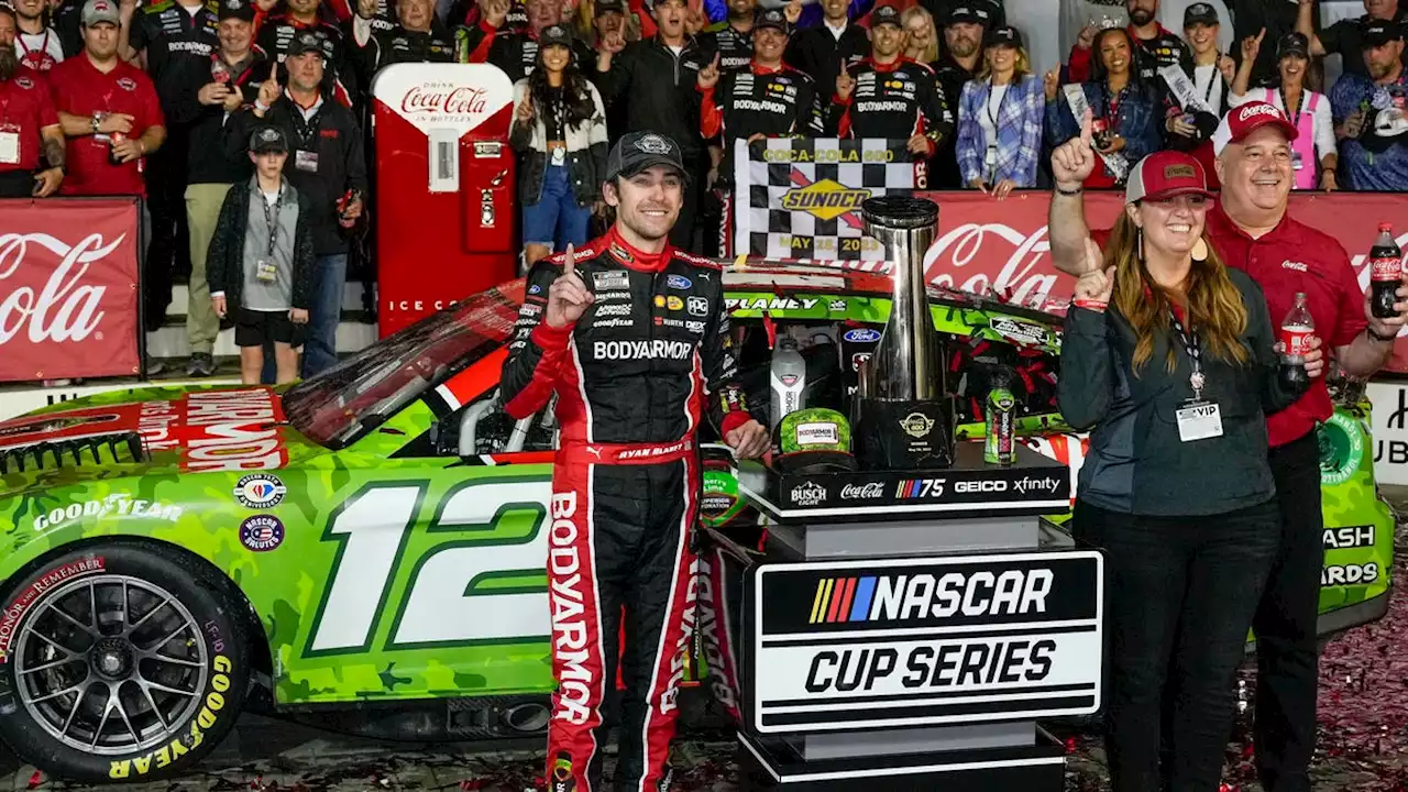 Ryan Blaney survives Coca-Cola 600 chaos to snap long NASCAR Cup Series winless streak